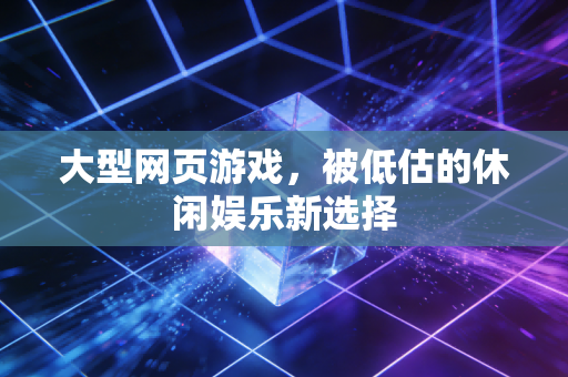 大型网页游戏,被低估的休闲娱乐新选择