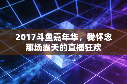 2017斗鱼嘉年华，我怀念那场露天的直播狂欢