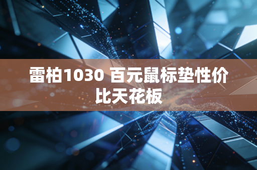 雷柏1030 百元鼠标垫性价比天花板
