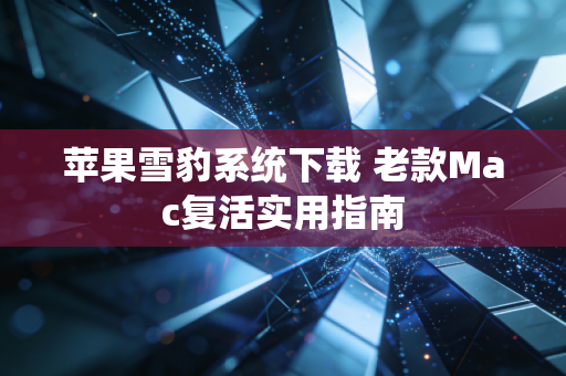 苹果雪豹系统下载 老款Mac复活实用指南