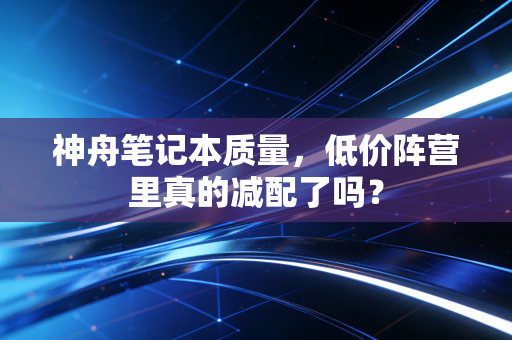 神舟笔记本质量，低价阵营里真的减配了吗？
