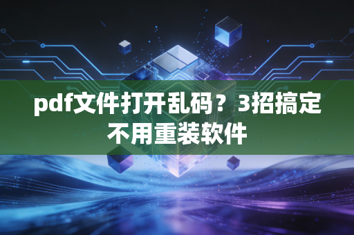 pdf文件打开乱码？3招搞定不用重装软件
