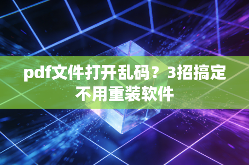 pdf文件打开乱码？3招搞定不用重装软件