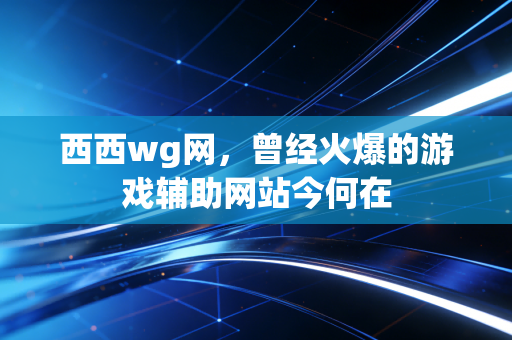 西西wg网,曾经火爆的游戏辅助网站今何在