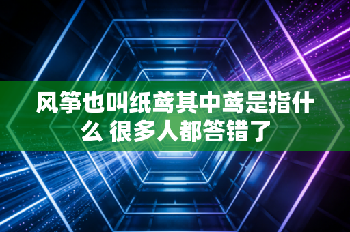 风筝也叫纸鸢其中鸢是指什么 很多人都答错了