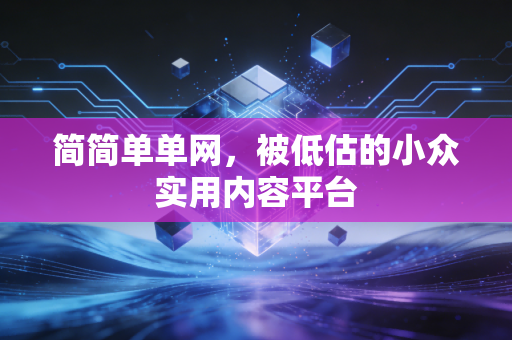 简简单单网,被低估的小众实用内容平台