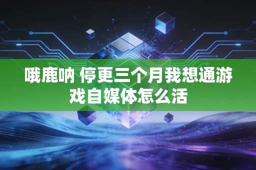 哦鹿呐 停更三个月我想通游戏自媒体怎么活