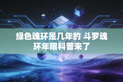 绿色魂环是几年的 斗罗魂环年限科普来了