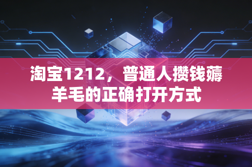 淘宝1212，普通人攒钱薅羊毛的正确打开方式