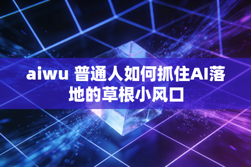 aiwu 普通人如何抓住AI落地的草根小风口