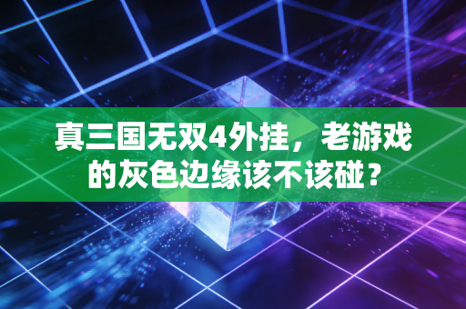 真三国无双4外挂,老游戏的灰色边缘该不该碰?