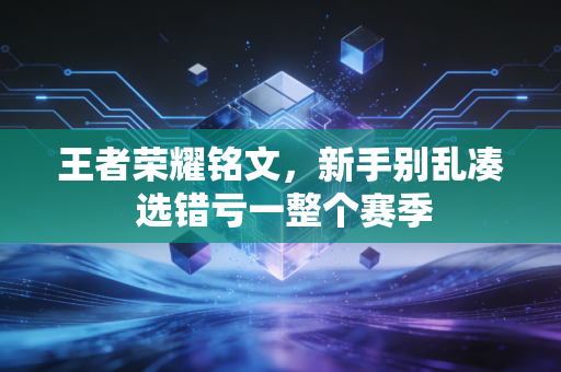 王者荣耀铭文，新手别乱凑 选错亏一整个赛季