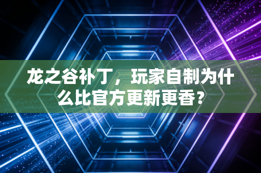 龙之谷补丁,玩家自制为什么比官方更新更香?