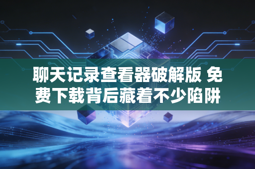 聊天记录查看器破解版 免费下载背后藏着不少陷阱
