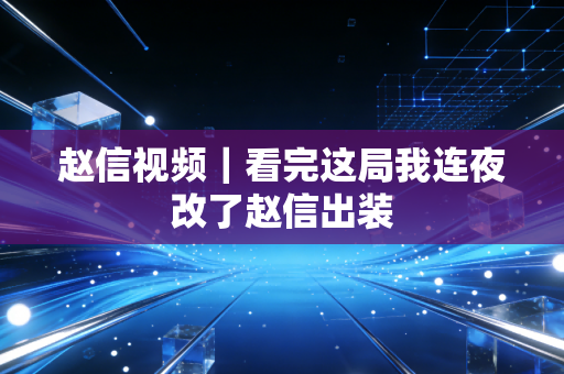 赵信视频｜看完这局我连夜改了赵信出装