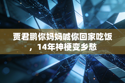 贾君鹏你妈妈喊你回家吃饭，14年神梗变乡愁