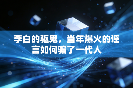李白的驱鬼,当年爆火的谣言如何骗了一代人