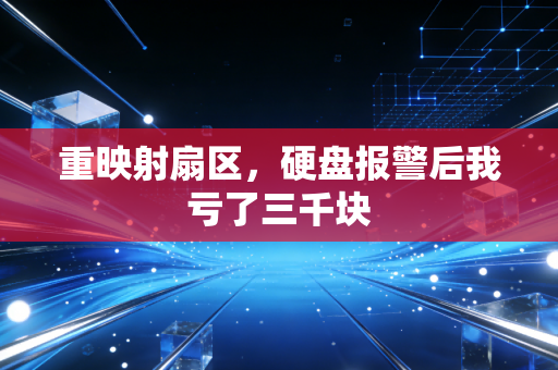 重映射扇区，硬盘报警后我亏了三千块