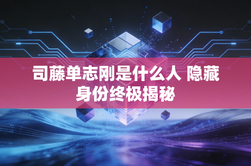司藤单志刚是什么人 隐藏身份终极揭秘