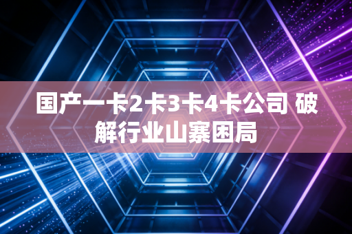 国产一卡2卡3卡4卡公司 破解行业山寨困局