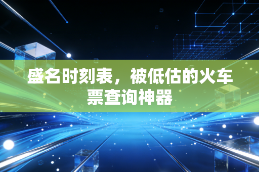 盛名时刻表，被低估的火车票查询神器