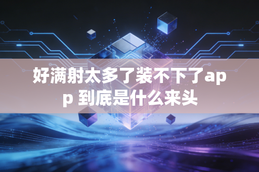 好满射太多了装不下了app 到底是什么来头