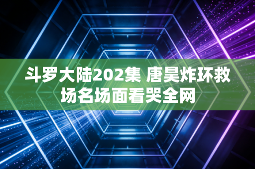 斗罗大陆202集 唐昊炸环救场名场面看哭全网