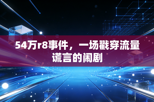 54万r8事件，一场戳穿流量谎言的闹剧