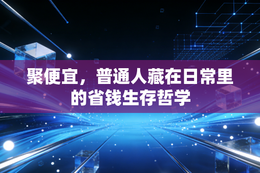 聚便宜，普通人藏在日常里的省钱生存哲学