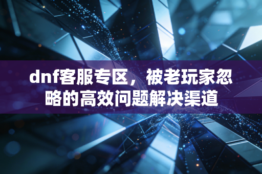 dnf客服专区，被老玩家忽略的高效问题解决渠道
