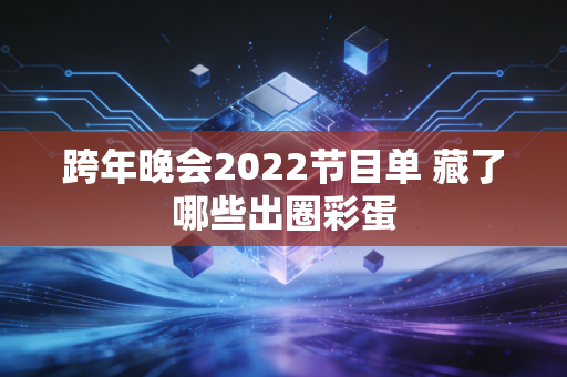 跨年晚会2022节目单 藏了哪些出圈彩蛋