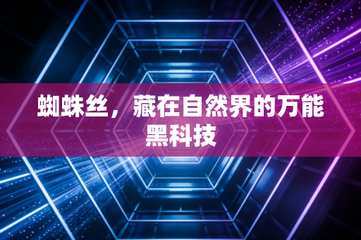 蜘蛛丝，藏在自然界的万能黑科技