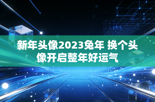 新年头像2023兔年 换个头像开启整年好运气