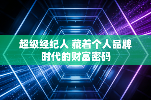 超级经纪人 藏着个人品牌时代的财富密码