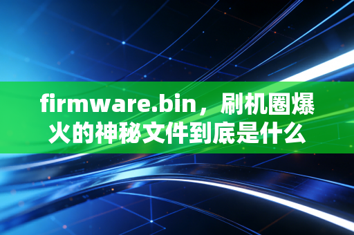 firmware.bin，刷机圈爆火的神秘文件到底是什么