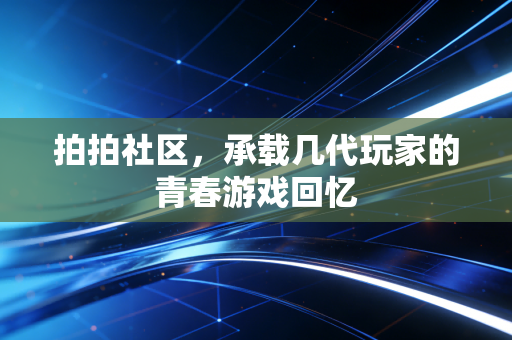拍拍社区，承载几代玩家的青春游戏回忆