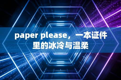 paper please，一本证件里的冰冷与温柔
