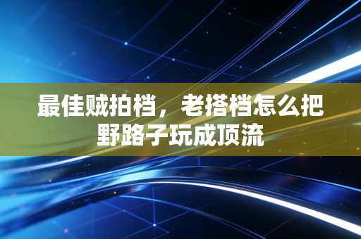 最佳贼拍档，老搭档怎么把野路子玩成顶流