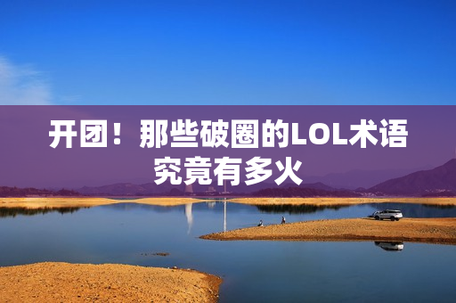 开团！那些破圈的LOL术语究竟有多火
