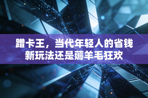 蹭卡王，当代年轻人的省钱新玩法还是薅羊毛狂欢