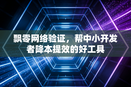 飘零网络验证，帮中小开发者降本提效的好工具