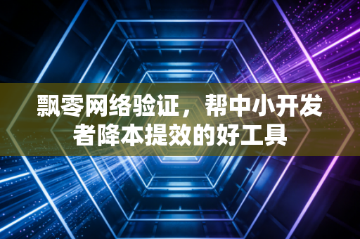 飘零网络验证，帮中小开发者降本提效的好工具