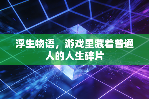 浮生物语，游戏里藏着普通人的人生碎片