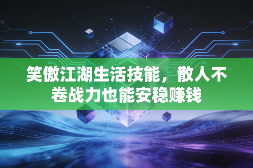 笑傲江湖生活技能，散人不卷战力也能安稳赚钱