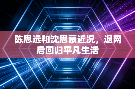 陈思远和沈思豪近况，退网后回归平凡生活