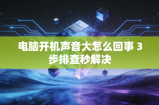 电脑开机声音大怎么回事 3步排查秒解决