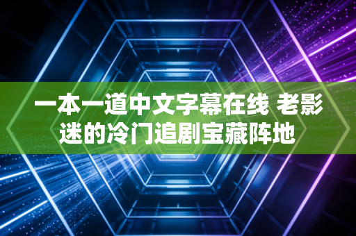 一本一道中文字幕在线 老影迷的冷门追剧宝藏阵地