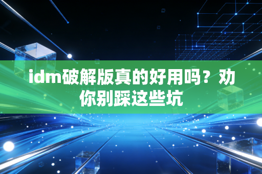 idm破解版真的好用吗?劝你别踩这些坑