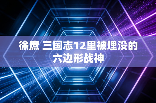 徐庶 三国志12里被埋没的六边形战神