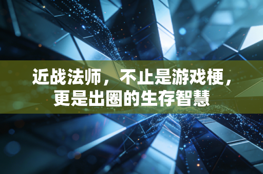 近战法师，不止是游戏梗，更是出圈的生存智慧